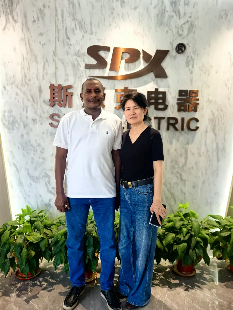 Ein Kunde aus Übersee inspiziert die MCCB-, AC-Schütz- und VFD-Produktion im SPX ELECTRIC-Werk